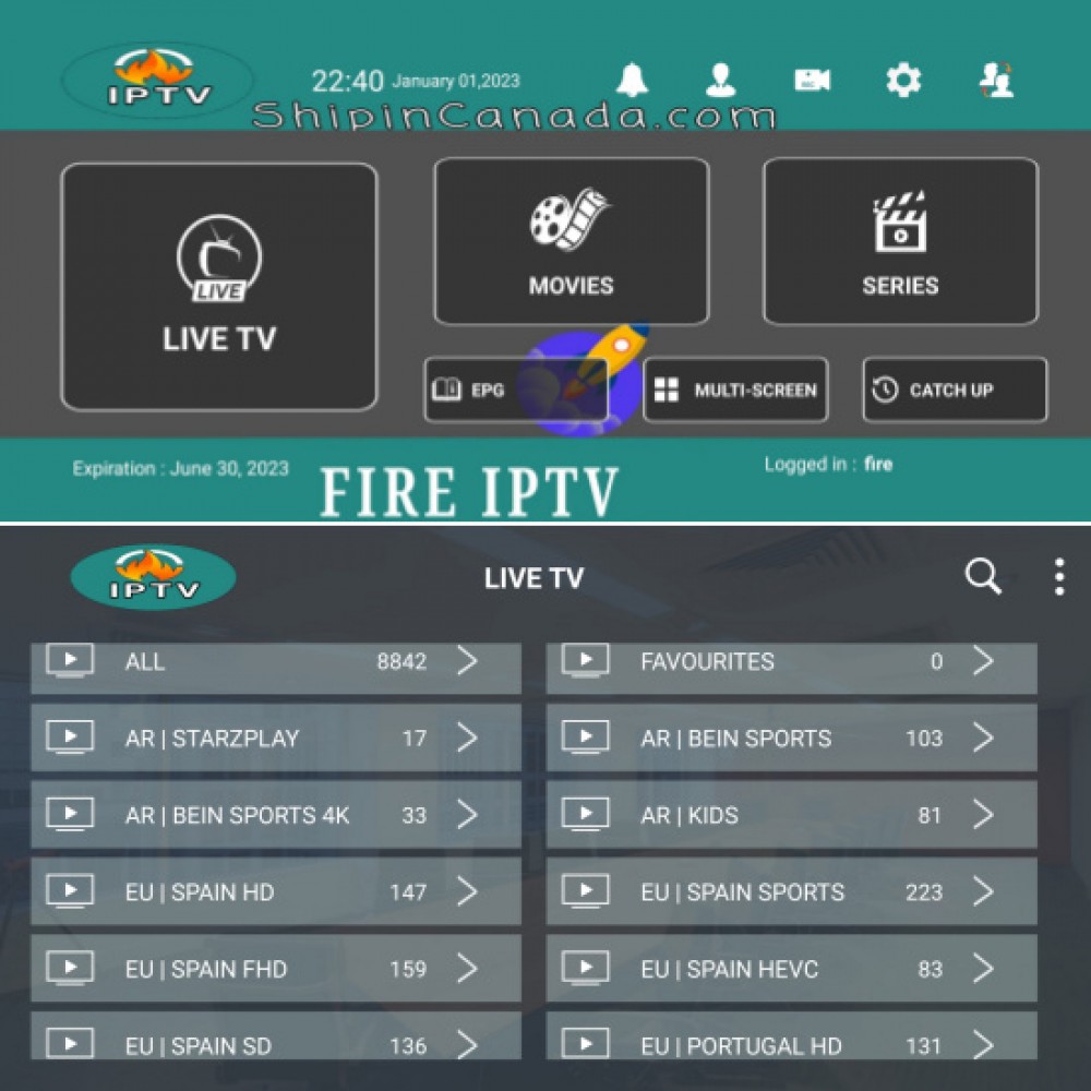 FIRE IPTV MULTICONNECTION IPTV 3 CONNECTION IPTV IPTV PROVIDER